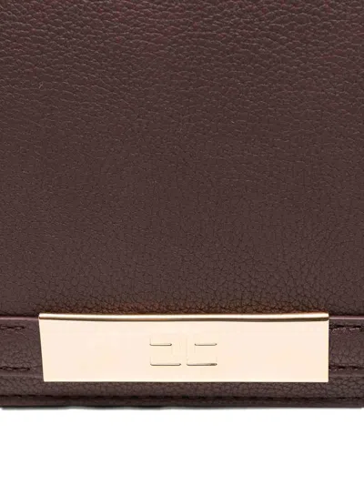 Elisabetta Franchi Shoulder Strap With Groumette Chain In Red