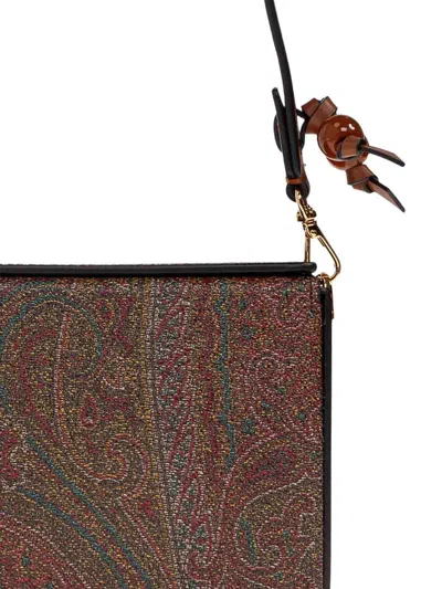 Etro Borsa A Spalla Arnica In Tessuto Stampato  Donna In Brown