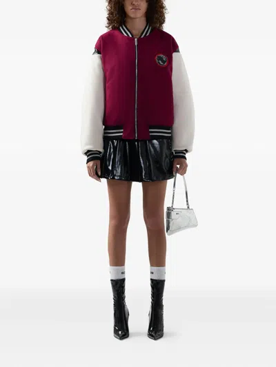 Gcds Patch-motif Bomber Jacket In Red