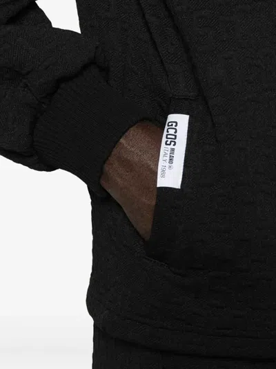 Gcds Cotton Zip-up Jacket In Black