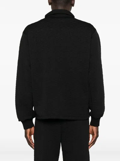 Gcds Cotton Zip-up Jacket In Black