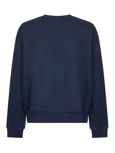Marni Navy Logo Patch Sweatshirt In Blue