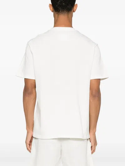 Jil Sander Ecru Short Sleeve T-shirt With Logo In White