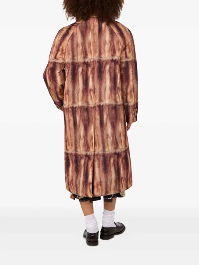 Moschino Printed Canvas Quilt In Brown