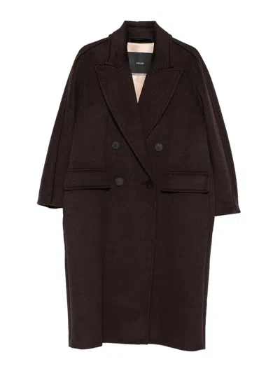 Max Mara Oversized Coat In Cashmere, Alpaca And Wool In Brown