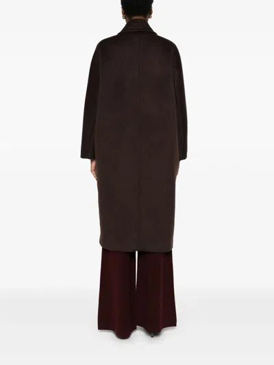 Max Mara Oversized Coat In Cashmere, Alpaca And Wool In Brown