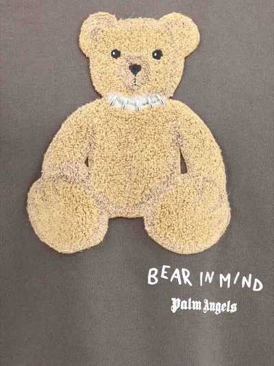 Palm Angels Bear In Mind Crewneck Sweatshirt In Gray