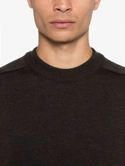 Studio Nicholson Round-neck Wool Sweater In Brown