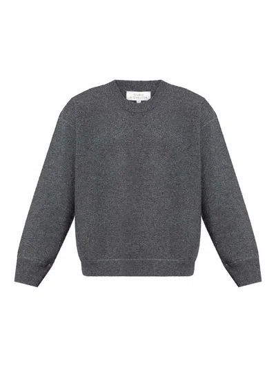 Studio Nicholson Round-neck Wool Sweater In Gray