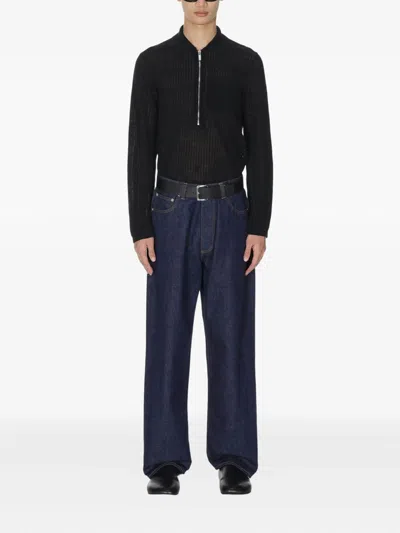 Studio Nicholson Straight-leg Casual Pants In Black
