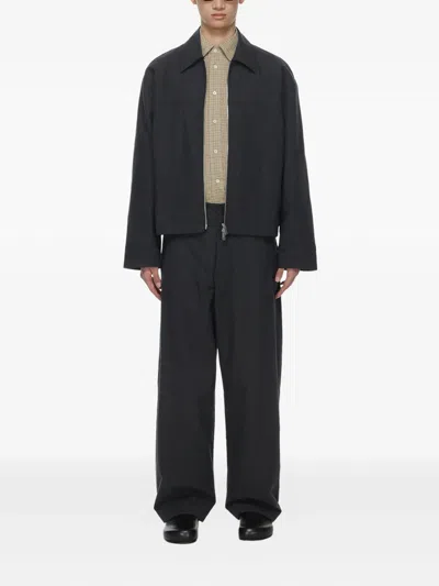 Studio Nicholson Belt Loop Casual Pants In Black