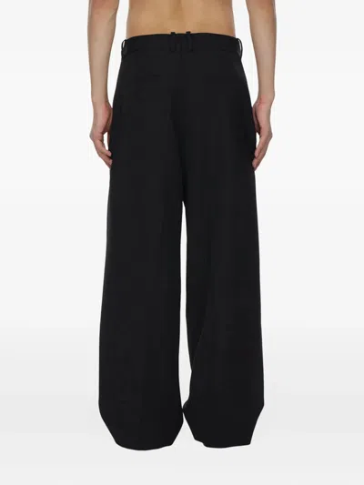Studio Nicholson Belt Loop Casual Pants In Black