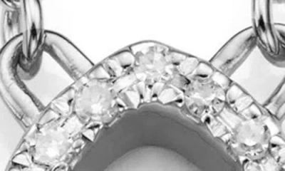 Monica Vinader Naida Mini Open Teardrop Pendant Necklace In Silver