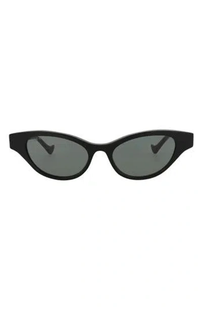 Gucci 51mm Cat Eye Sunglasses In Black