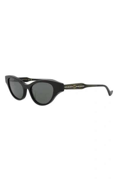 Gucci 51mm Cat Eye Sunglasses In Black