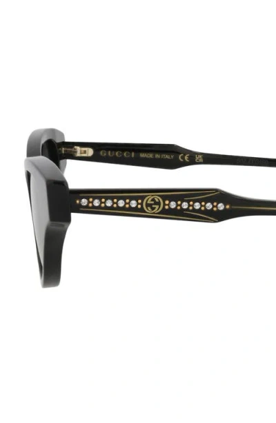 Gucci 51mm Cat Eye Sunglasses In Black