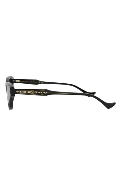 Gucci 51mm Cat Eye Sunglasses In Black