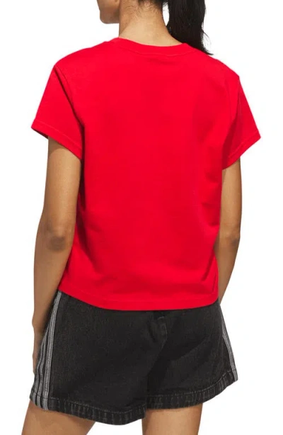 Adidas Originals Adidas Slim Fit Graphic T-shirt In Red