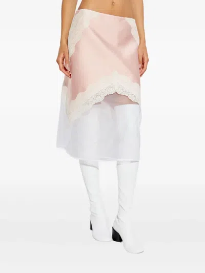 Jil Sander Skirt With Decorative Trim In Pink