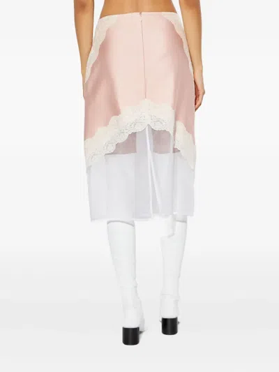 Jil Sander Skirt With Decorative Trim In Pink