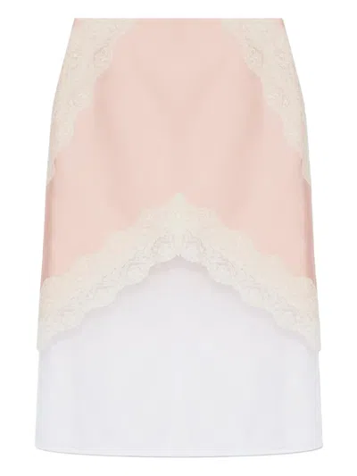 Jil Sander Skirt With Decorative Trim In Pink