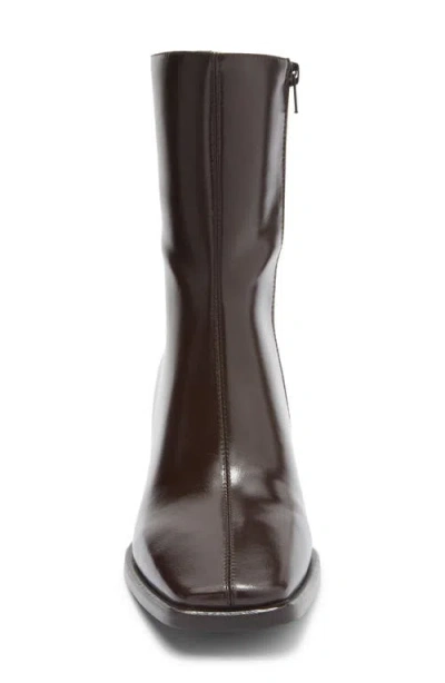 Jeffrey Campbell Reelz Leather Ankle Boot In Brown