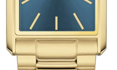 Alfred Sung Horizon Rectangular Bracelet Watch, 22mm X 32mm In Gold