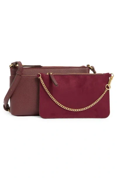 Nanette Lepore Mirabella Crossbody Bag With Pouch In Burgundy