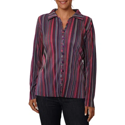 Cyrus Plissé Button-up Shirt In Purple