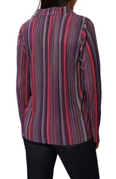 Cyrus Plissé Button-up Shirt In Purple