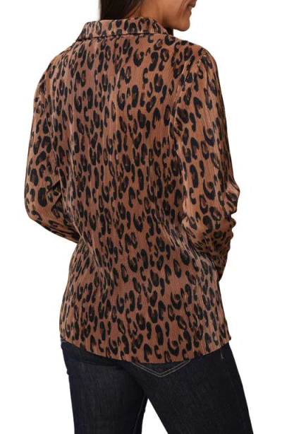 Cyrus Plissé Button-up Shirt In Brown