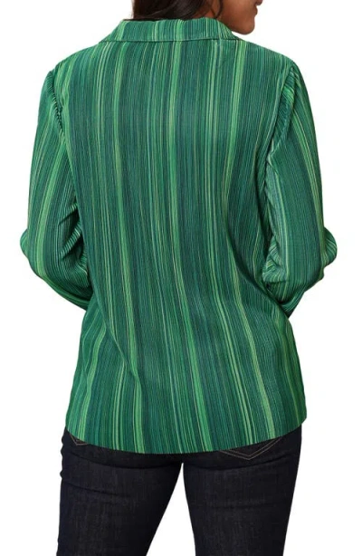 Cyrus Plissé Button-up Shirt In Green