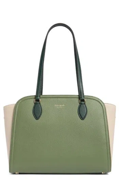 Kate Spade New York Taylor Colorblocked Leather Tote Bag In Green