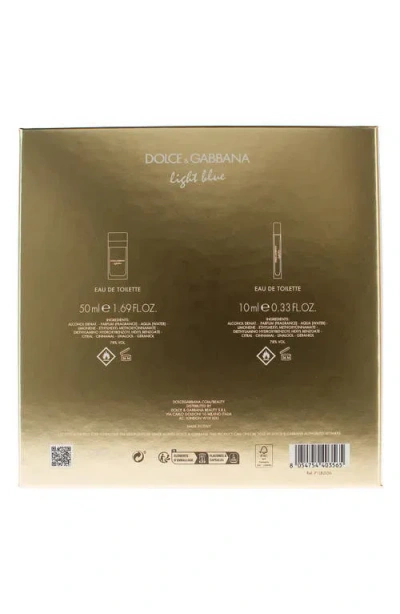 Dolce & Gabbana Light Blue Eau De Toilette Duo Set In Transparent