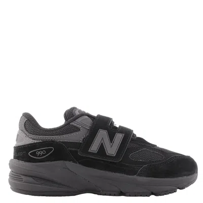 New Balance Kids 990 Hook And Loop Sneakers In Black