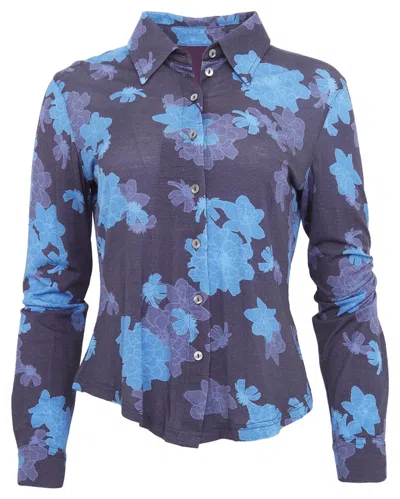 Lords Of Harlech Scarlet Merino Shirt In Blue