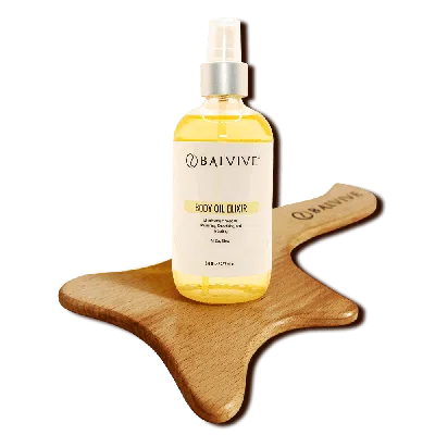 Balvive Gold Body Oil Elixir And Lymphatic Drainage Tool Bundle In Gold