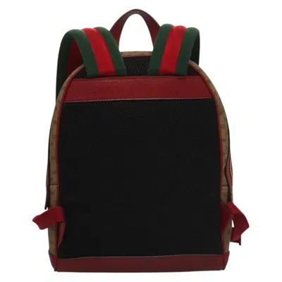 Pre-owned Gucci Doraemon Zip Backpack Printed Mini Gg Coated Canvas Beige Canvas Backpack Bag () In Sand