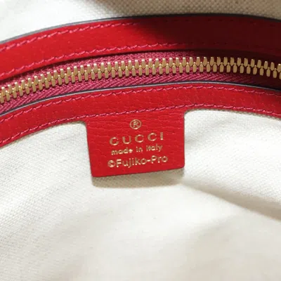 Pre-owned Gucci Doraemon Zip Backpack Printed Mini Gg Coated Canvas Beige Canvas Backpack Bag () In Sand
