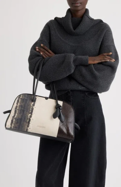 Jacquemus Le Turismo Snakeskin Top Handle Bowling Bag