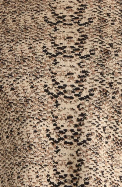 Lyssé Lysse Declan Mock Neck Jacquard Sweater In Brown