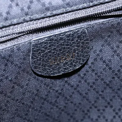 Pre-owned Gucci Vintage Bamboo Backpack Suede Black Suede Backpack Bag ()