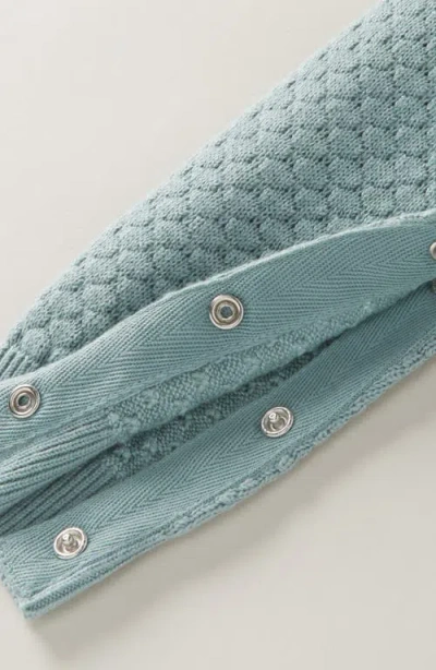 Nordstrom Hooded Bear Pointelle Sweater Romper In Gray