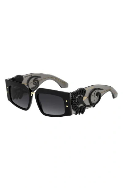 Etro Blossom 54mm Rectangular Sunglasses In Black