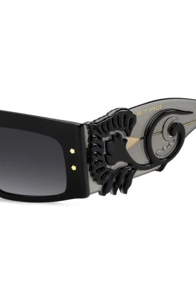 Etro Blossom 54mm Rectangular Sunglasses In Black