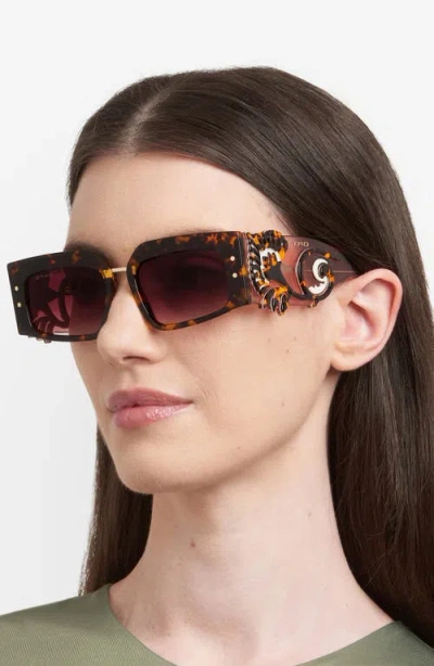Etro Blossom 54mm Rectangular Sunglasses In Brown