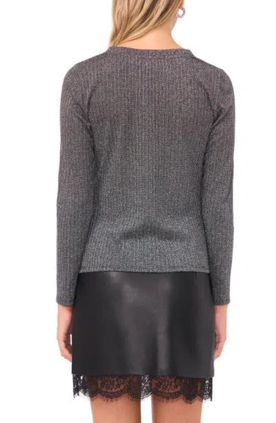 Vince Camuto Ribbed Melange Sweater In Gray