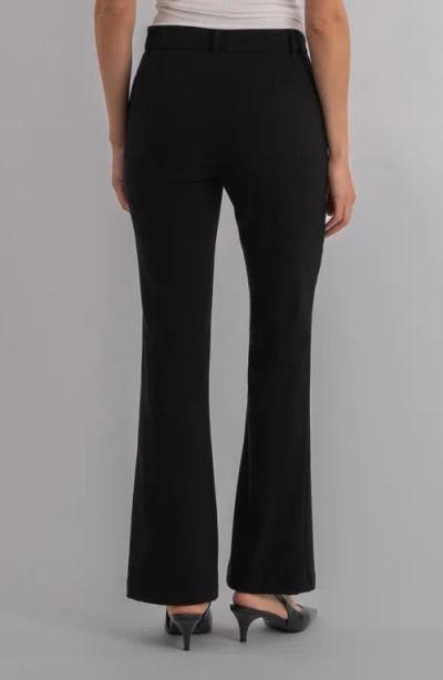 Kut From The Kloth Stella High Waist Raw Hem Flare Jeans In Black