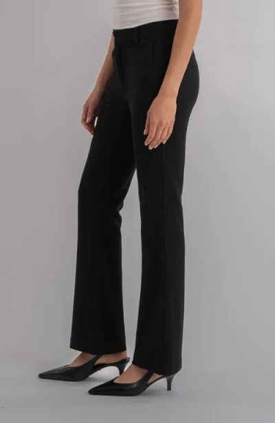 Kut From The Kloth Stella High Waist Raw Hem Flare Jeans In Black