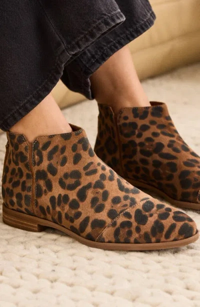 Toms Women's Womens Rylie Ankle Boot Sugar Leopard Suede In Brown